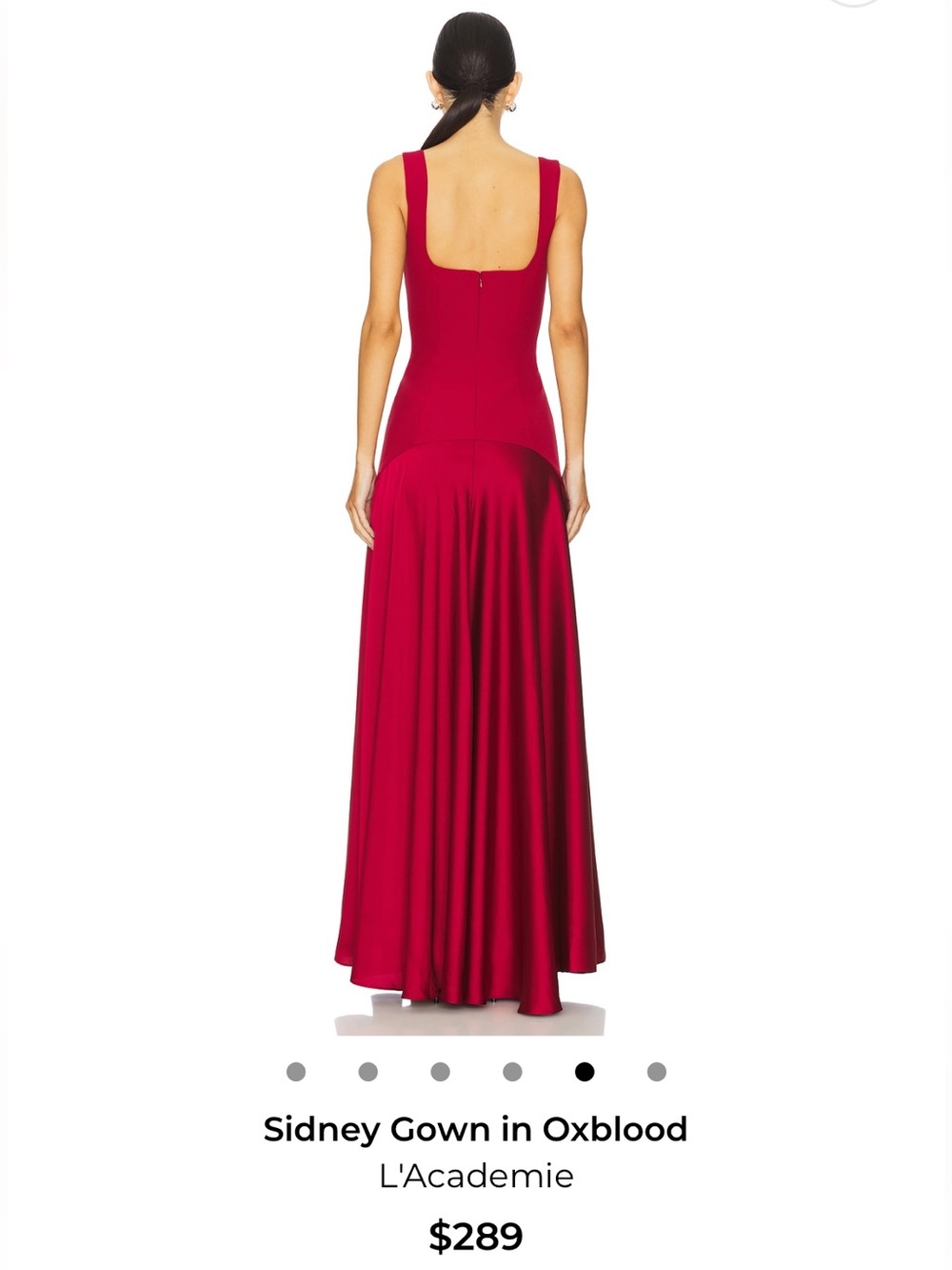 L'Academie Sidney Maxi Gown in Oxblood Red - Picture 2 of 2